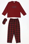 Çocuk 5-9 Yaş Milan Pijama Takımı Bordo