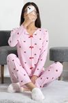 Kadın Kaşkorse Pijama Takımı Pembe