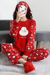 Kadın Welsoft Pijama Takımı Kırmızıbeyaz