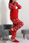 Kadın Welsoft Pijama Takımı Kırmızıbeyaz