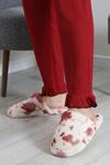 Kadın Peluş Ev Terliği Bordo