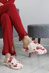 Kadın Peluş Ev Terliği Bordo