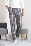Süprem Cepli Erkek Pijama Altı Gri Kırmızı