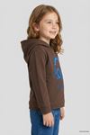 3 İplik Kapşonlu Çocuk Sweat Kahve Model TV-101498