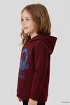 3 İplik Kapşonlu Çocuk Sweat Bordo Model TV-101499