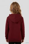 3 İplik Kapşonlu Çocuk Sweat Bordo Model TV-101515