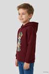 3 İplik Kapşonlu Çocuk Sweat Bordo Model TV-101509