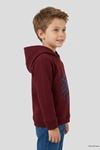 3 İplik Kapşonlu Çocuk Sweat Bordo Model TV-101504