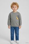Üç İplik Şardonlu Çocuk Sweat Boyalıgri