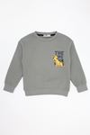 Üç İplik Şardonlu Çocuk Sweat Boyalıgri
