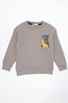 Üç İplik Şardonlu Çocuk Sweat Vizon