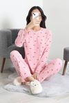 Kadın Süet Alt Üst Aynı Pijama Takımı Koyupembe
