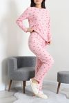 Kadın Süet Alt Üst Aynı Pijama Takımı Koyupembe