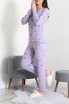 Kadın Kaşkorse Pijama Takımı Lila