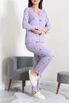 Kadın Kaşkorse Pijama Takımı Lila
