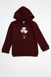 Kanguru Cepli Kapşonlu Çocuk Sweat Bordo Model TV-101915