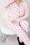 Kadın Süet Büyük Beden Pijama Takımı Pudrasiyah