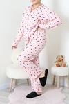 Kadın Süet Büyük Beden Pijama Takımı Pudrasiyah