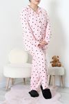 Kadın Süet Büyük Beden Pijama Takımı Pudrasiyah