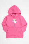 Kanguru Cepli Kapşonlu Çocuk Sweat Pembe