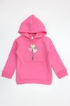 Kanguru Cepli Kapşonlu Çocuk Sweat Pembe