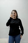 Kadın Bisiklet Yaka Yumoş Body Siyah