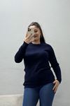 Kadın Bisiklet Yaka Yumoş Body Lacivert