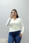 Kadın Modal V Yaka Dantelli Body Ekru