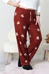 Kadın Büyük Beden Süet Pijama Altı Kahveayı