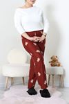 Kadın Büyük Beden Süet Pijama Altı Kahveayı