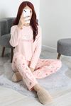 Kadın Soft Milan Baskılı Pijama Takımı Pudratavşan