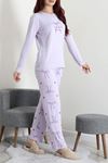 Kadın Soft Milan Baskılı Pijama Takımı Açıklila