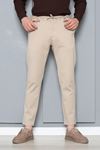 Gabardin Beli Bağcıklı Erkek Pantolon Taş