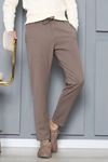 Gabardin Beli Bağcıklı Erkek Pantolon Vizon