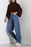 Kadın Baggy Kot Pantolon Mavi Model TV-102577
