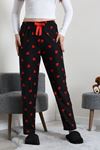 Kadın Süet Pijama Altı Siyah