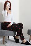 Kadın Süet Pijama Altı Siyah
