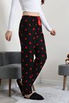Kadın Süet Pijama Altı Siyah