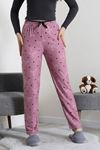 Kadın Süet Pijama Altı Lila