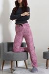 Kadın Süet Pijama Altı Lila