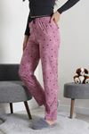 Kadın Süet Pijama Altı Lila