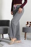 Kadın Ribana Pijama Altı Füme