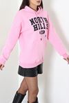 Kadın Kapşonlu Baskılı Sweat Pembe Model TV-101453