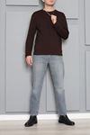 2 İplk Penye Erkek Uzun Kol Sweatshirt Açık Kahve