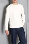 2 İplk Penye Erkek Uzun Kol Sweatshirt Beyaz