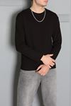 2 İplk Penye Erkek Uzun Kol Sweatshirt Siyah