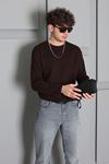 2 İplk Penye Erkek Uzun Kol Sweatshirt Açık Kahve