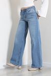 Kadın Wide Leg Kot Pantolon Açıkmavi