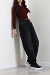Kadın Baggy Kot Pantolon Koyufüme Model TV-102896