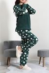 Kadın Welsoft Pijama Takımı Koyuyeşil